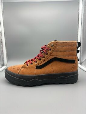 Vans | Sentry Sk8-Hi WC Hiker Suede Shoes - Brown Black ; Mens 6.5